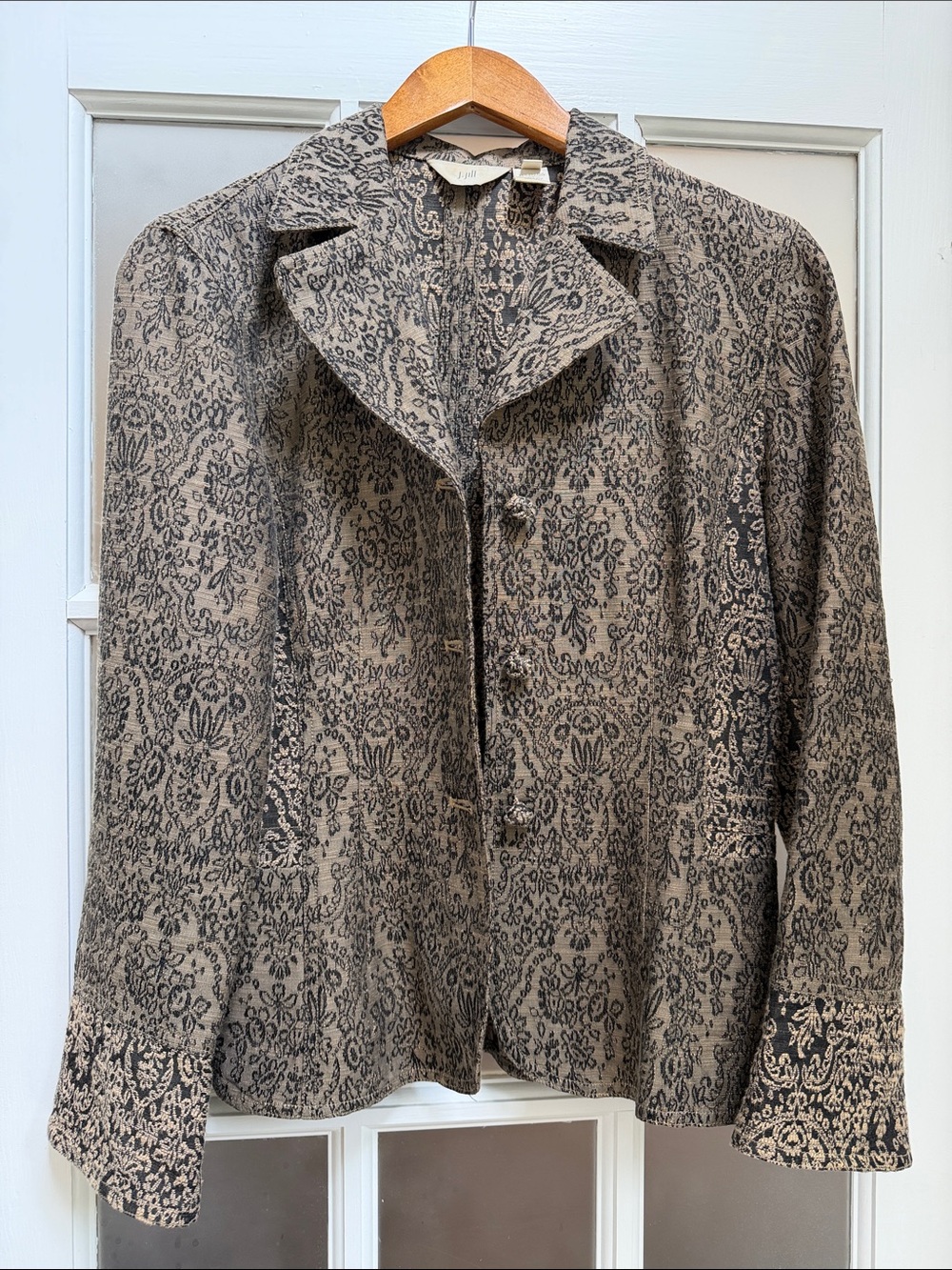 J. Jill Taupe Patterned Jacket